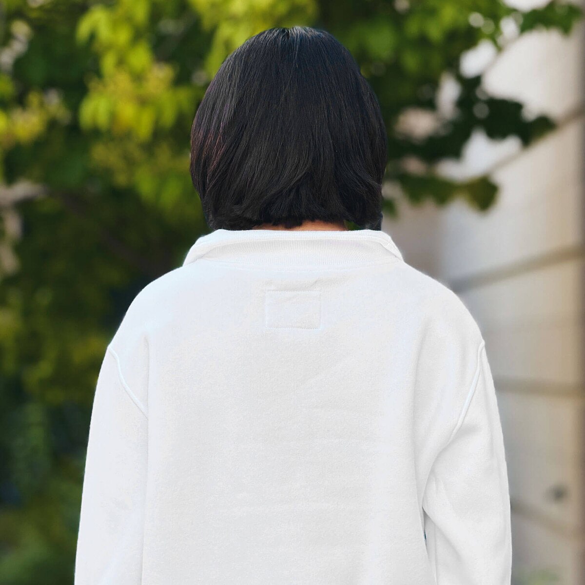 Back of League Women's Star ISU White Quarter Zip